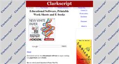 Desktop Screenshot of clarkscript.com